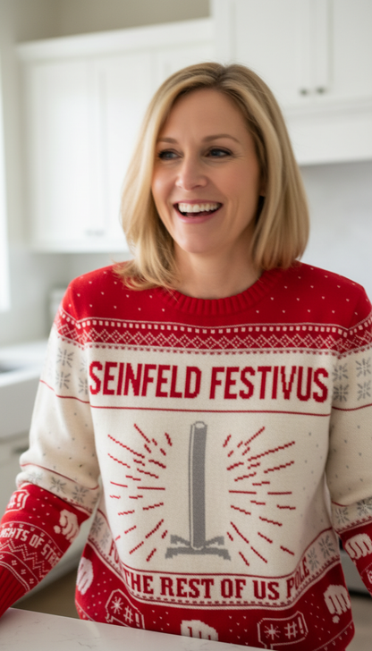 Seinfeld Festivus For The Rest Of Us Pole Ugly Christmas Sweater