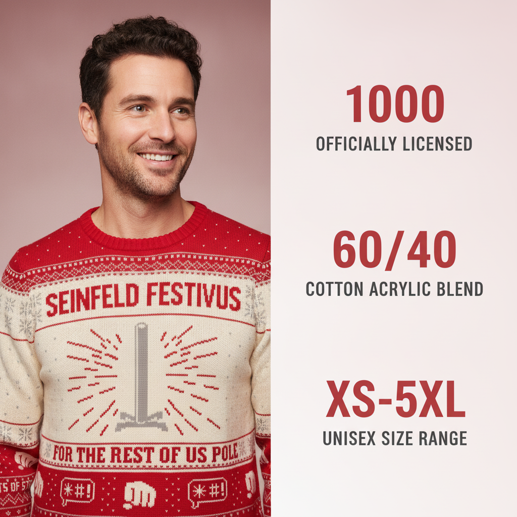 Seinfeld Festivus For The Rest Of Us Pole Ugly Christmas Sweater