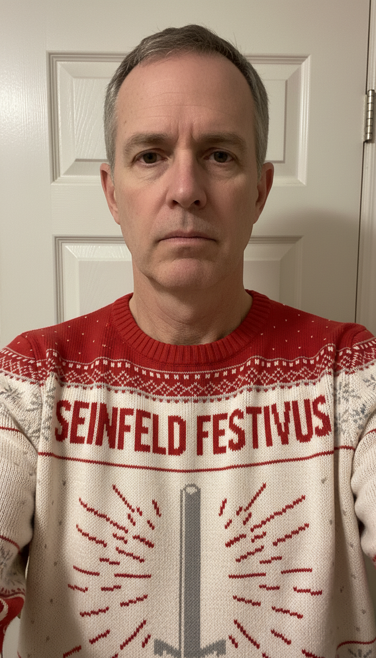 Seinfeld Festivus For The Rest Of Us Pole Ugly Christmas Sweater